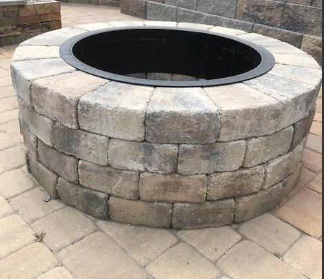 Circle Fire Pit Wedge Blocks Tremron, Circle Fire Pit Dimensions